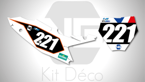 kit déco fond de plaques numéro 125 250 350 450 sx sxf 2023 2024 ktm motocross ng decals VDL team 2020 mx stickers graphics autocollant adhesifs_Plan de travail 1