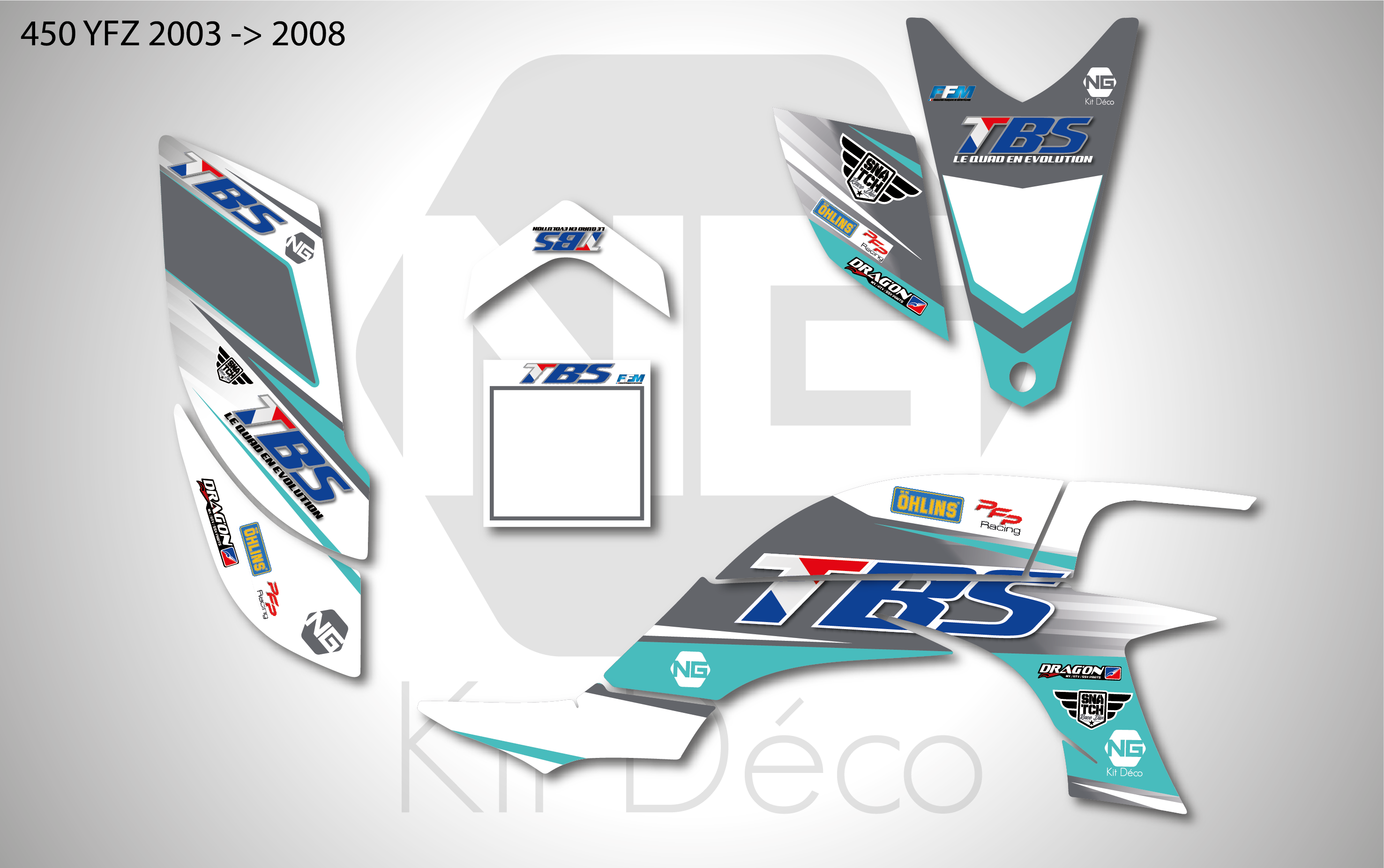 kit déco 450 yfz 2003 2004 2005 2006 2007 2008 yamaha quad atv ng tbs 20 decals stickers graphics autocollant adhesifs_Plan de travail 1