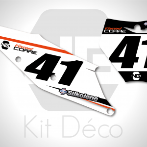 kit déco fond de plaques numéros KTM sx sxf 50 65 85 125 250 350 450 motocross team jsm 2020 ng kit déco décals stickers graphics autocollant montage 2019