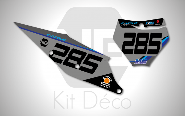 kit déco fond de plaque KTM sx sxf 50 65 85 125 250 350 450 motocross AM285 2020 ng kit déco décals stickers graphics autocollant 2021