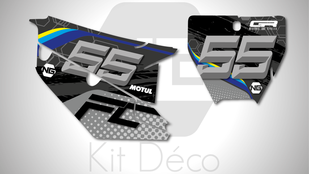 kit déco fond de plque numéro Husqvarna TC / FC 50 65 85 125 250 350 450 motocross trash séries 2020 ng kit déco décals stickers autocollant 2021
