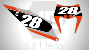 Kit déco fond de plaque numéro KTM exc tpi excf xc xcf 125 250 300 350 450 500 2021 enduro ng kit deco origine séries graphics décals stickers autocollant