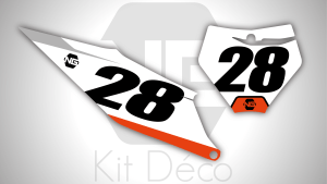 Kit déco fond de plaque numéro KTM sx sxf 50 65 85 125 250 350 450 2021 motocross ng kit déco origine séries autocollant stickers graphics autocollant