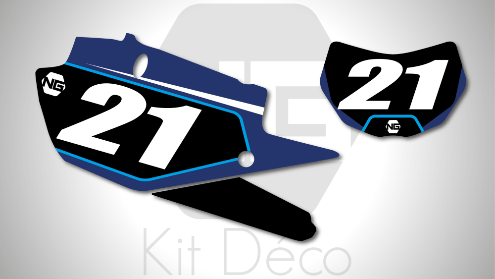 Kit déco fond de plaque Yamaha yze wr wrf 125 250 450 2021 enduro ng kit déco origine séries décals stickers graphics autocollant