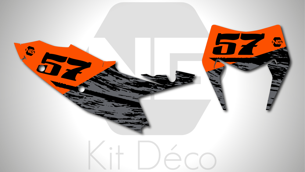 kit déco fond de plaques numéros ktm 125 250 300 350 450 500 exc excf tpi xcw 2024 2025 enduro ng destroy series decals stickers graphics autocollant adhesifs_Plan de travail 1