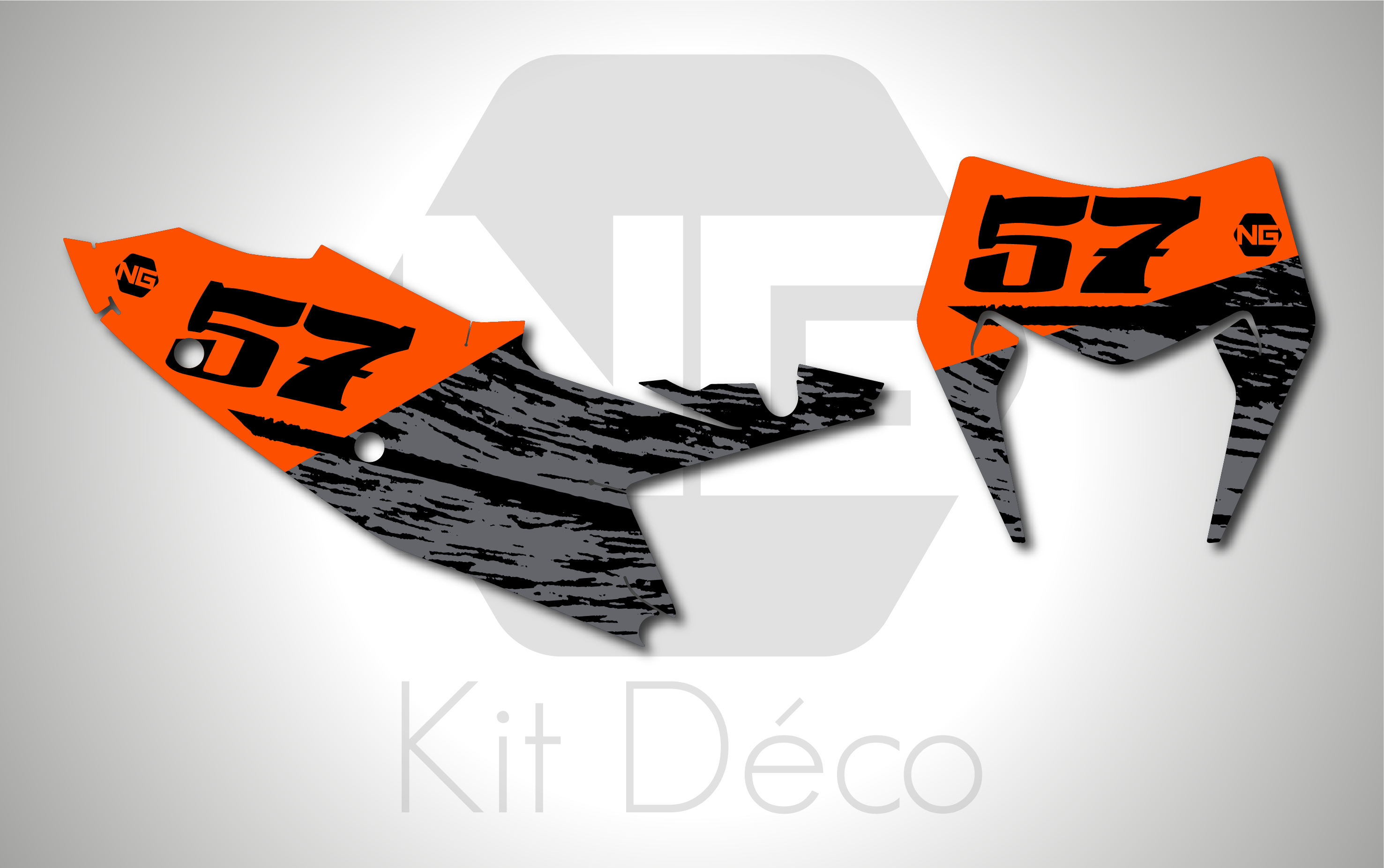 kit déco fond de plaques numéros ktm 125 250 300 350 450 500 exc excf tpi xcw 2024 2025 enduro ng destroy series decals stickers graphics autocollant adhesifs_Plan de travail 1