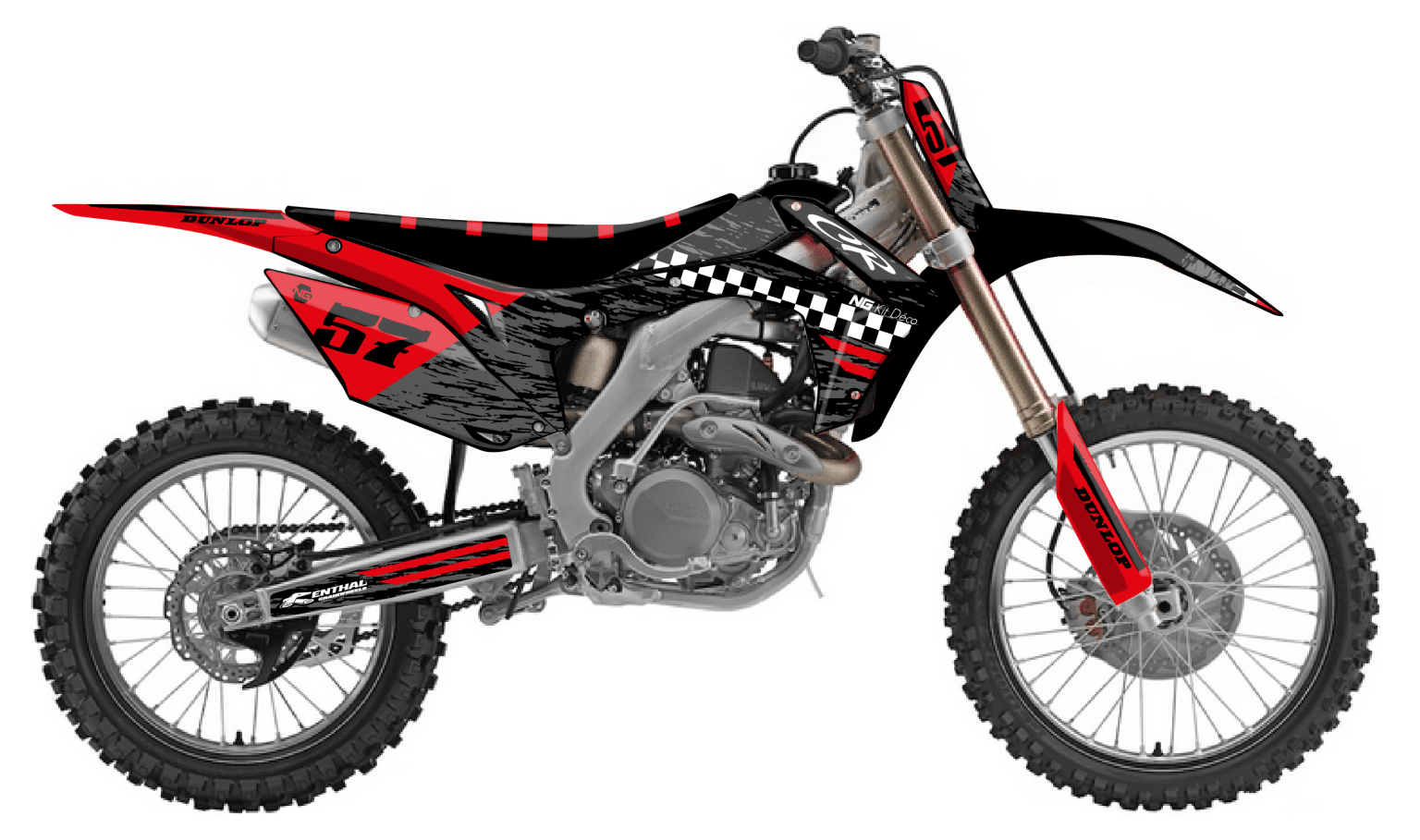 Für Honda – Motocross Graphics - Custom MX Decal Kits For