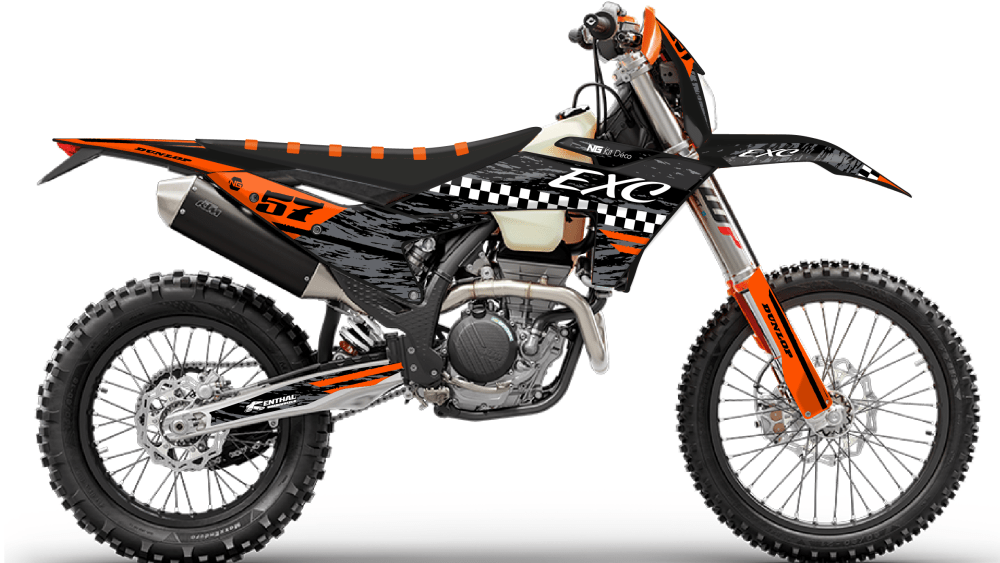kit déco ktm 125 250 300 350 450 500 exc excf tpi xcw 2024 2025 enduro ng destroy series decals stickers graphics autocollant adhesifs visuel_Plan de travail 1