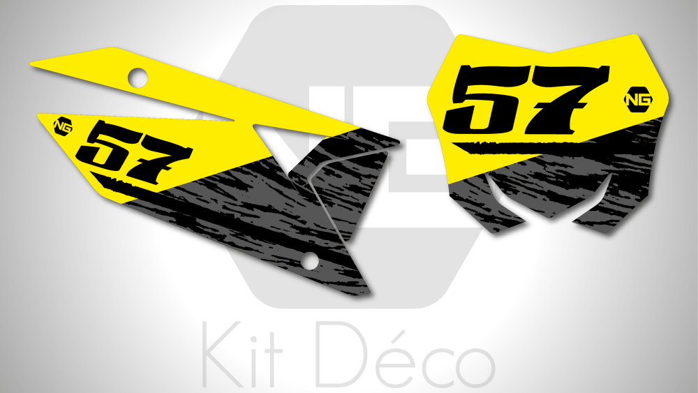 kit déco fond de plaque numéro Suzuki 65 85 125 250 450 rm rmz 2021 ng kit deco decals stickers graphics autocollant 2020