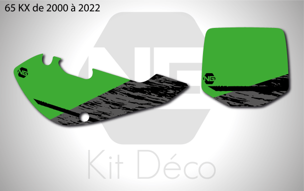 kit fond de plaque numéro kawasaki 65 kx de 2000 à 2022 motocross ng kit déco destroy séries 2020 mx decals stickers graphics autocollant_Plan de travail 1