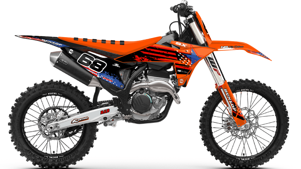 kit déco 125 150 250 300 350 450 sx sxf ktm 2025 2026 2027 motocross ng usa séries mx decals graphics stickers autocollant adhesifs visuel