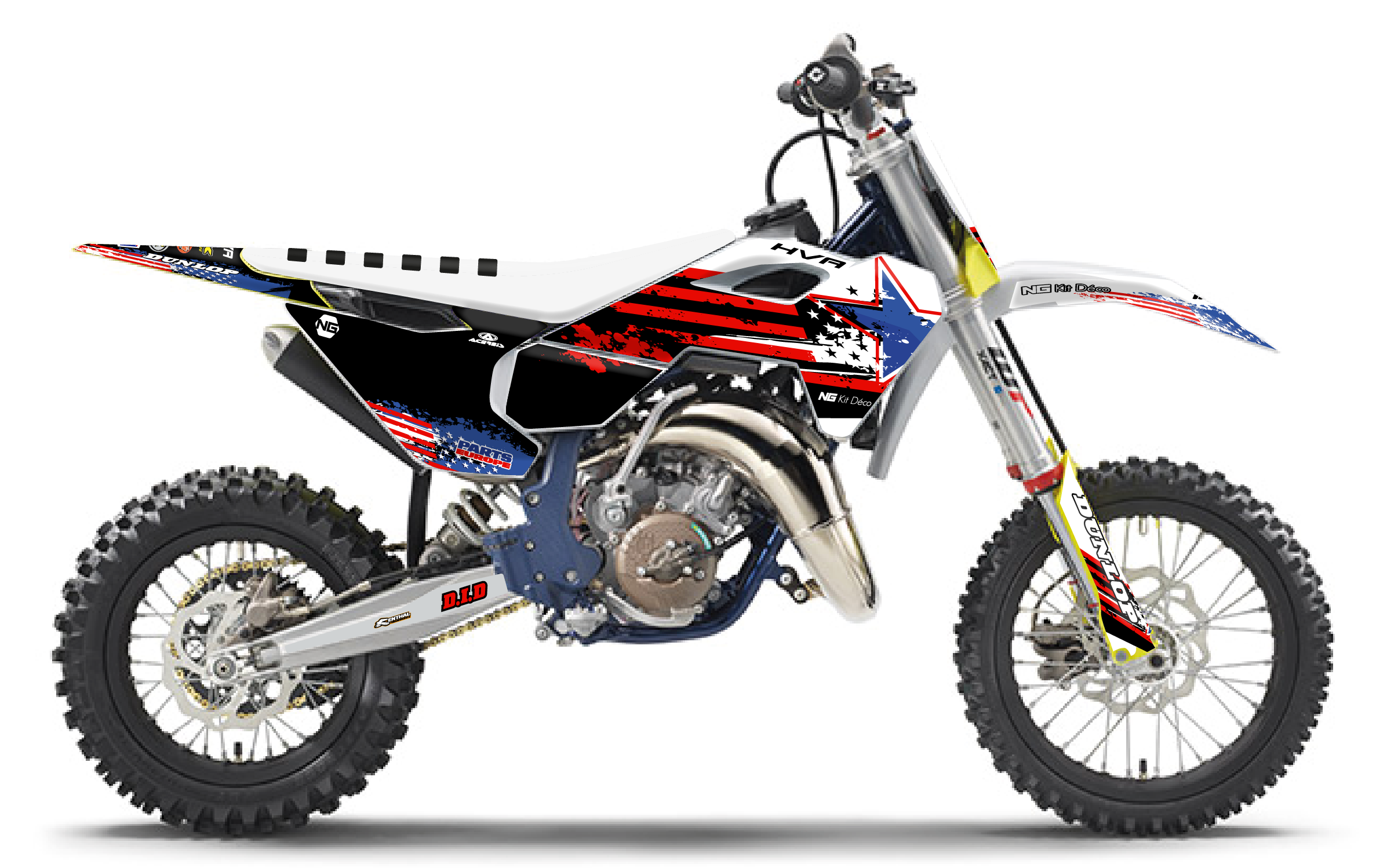 kit déco 65 tc 2024 2025 2026 2027 husqvarna motocross ng usa series mx decals stickers graphics autocollan adhesifs visuel
