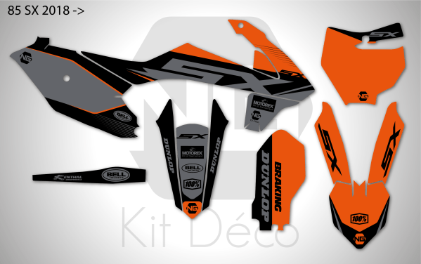 kit déco 85 sx 2018 2019 2020 2021 2022 2023 ktm motocross ng sb series mx decals stickers graphcis autocollant adhesifs_Plan de travail 1