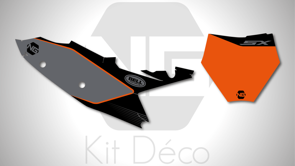 kit déco fond de plaque nuémro ktm 125 250 350 450 sx sxf 2023 2024 ng motocross sb mx decals stickers graphics autocollant adhesifs_Plan de travail 1