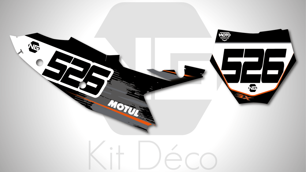 kit déco fond de plaque numéro 125 250 350 450 sx sxf 2023 2024 ktm motocross ng decals abstrac series mx stickers graphics autocollant adhesifs_Plan de travail 1