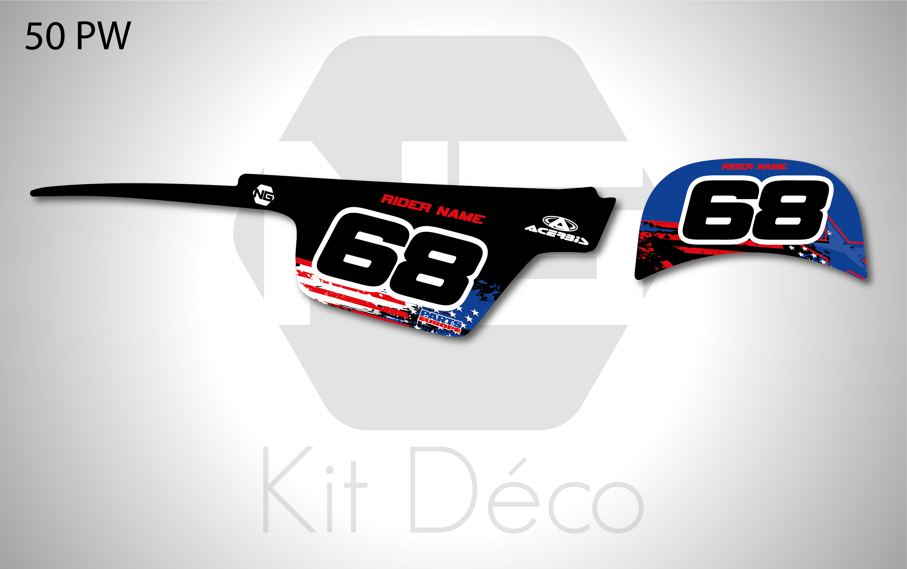 kit déco fond de plaque numéro 50 pw yamaha motocross usa ng mx decals stickers graphics autocollant_Plan de travail 1