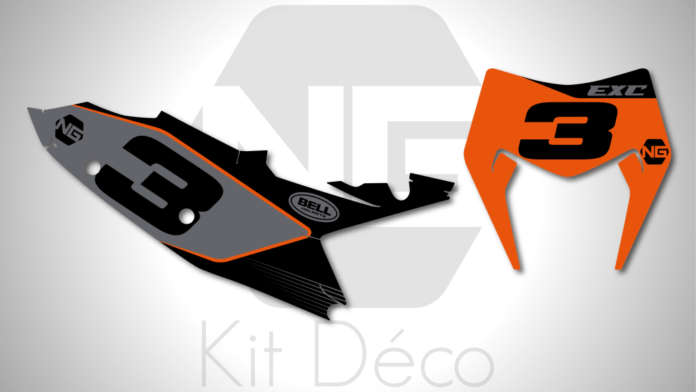 kit déco fond de plaques numéros ktm 125 250 300 350 450 500 exc excf tpi xcw 2024 2025 enduro ng sb series decals stickers graphics autocollant adhesifs_Plan de travail 1