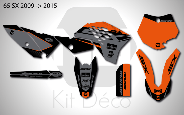 kit déco ktm 65 sx 2009 2010 2011 2012 2013 2014 2015 ng sb motocross decals stickers graphics autocollant