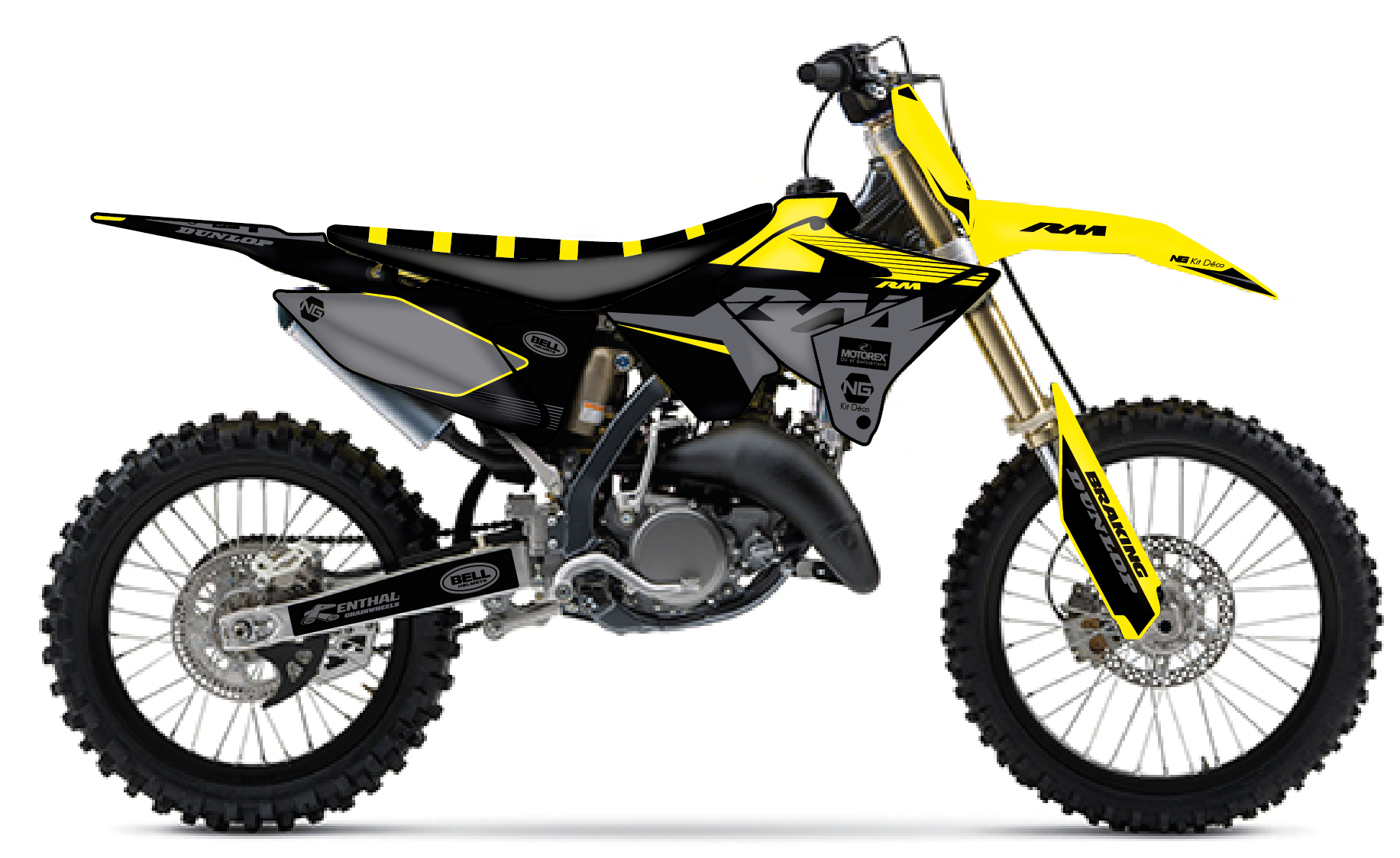 kit déco suzuki 125 250 rm polisport restyle ng motocross sb séries mx decals stickers graphics autocollant adhesifs montage_Plan de travail 1