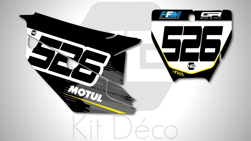 kit déco fond de plaque numéro 2021 pour Husqvarna TC / FC 50 65 85 125 250 350 450 motocross ng kit deco abstrac séries 2020 decals stickers graphics autocollant