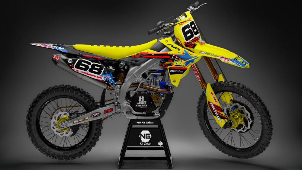 kit déco suzuki rm rmz 65 85 125 250 450 2021 ng kit déco usa patriot séries motocross decals stickers graphics autocollant