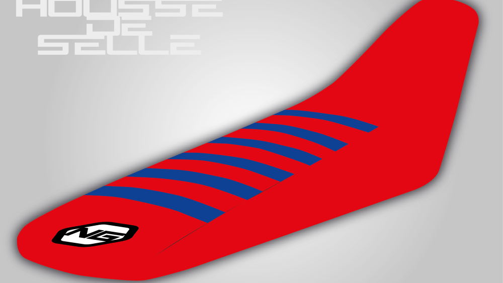 housse de selle honda 125 250 300 400 450 cr crf crf rx rouge bande bleu grip anti dérapant ng kit déco seat cover