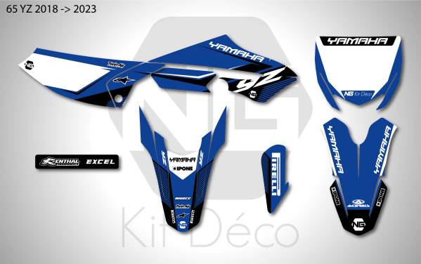 kit déco 65 yz 2018 2019 2020 2021 2022 2023 yamaha motocross ng stripe mx decals stickers graphics autocollant adhesifs_Plan de travail 1