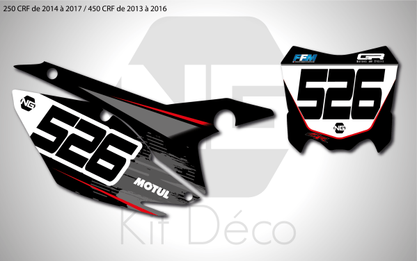kit déco fond de plaque numéro honda 250 450 crf 2013 2014 2015 2016 2017 motocross ng kit déco abstrac séries mx decals stickers graphics autocollant_Plan de travail 1