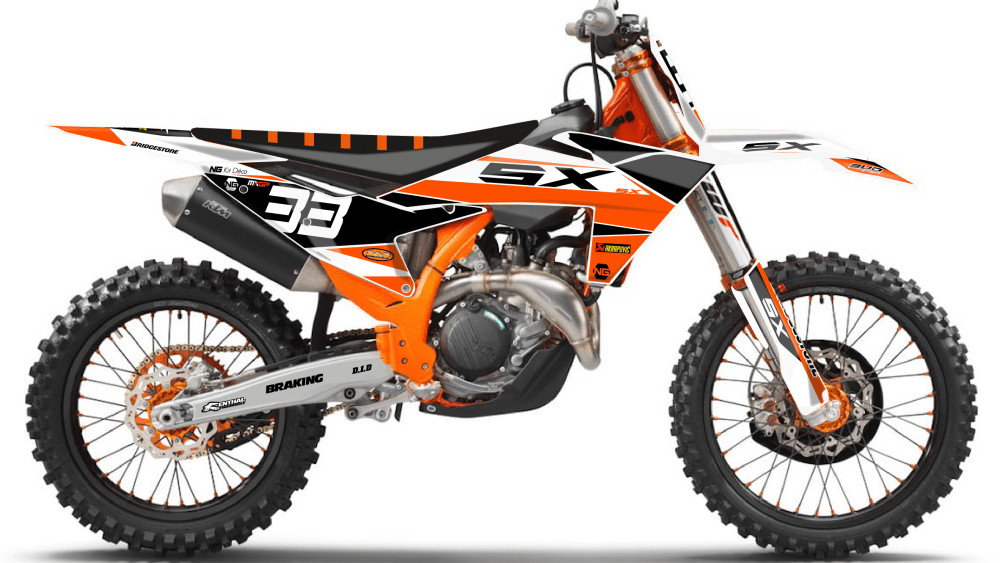 kit déco ktm sx sxf 125 250 350 450 2023 2024 ng kit déco talb séries décals stickers graphics mx autocollant motocross montage