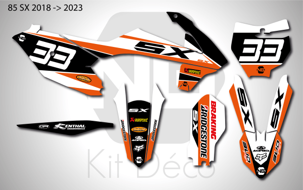 kit déco motocross ktm 85 sx 2018 2019 2020 2021 2022 2023 ng kit déco talb séries mx decals stickers graphics autocollant