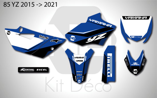 kit déco yamaha 85 yz 2015 2021 motocross ng stripe séries decals stickers graphcis autocollant_Plan de travail 1