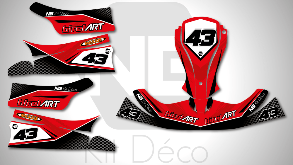 kit déco karting birel art craft séries 2020 ng kit déco decals stickers graphics autocollant_Plan de travail 1