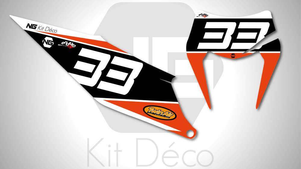 kit déco KTM tpi exc excf xc xcf 125 250 300 350 450 500 2021 ng kit déco fond de plaque numéro talb séries 2020 decals stickers graphics autocollant