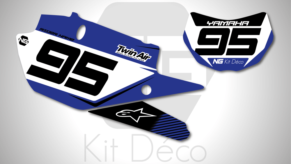 kit fond de plaque Yamaha wr wrf yze 125 250 450 2021 enduro ng kit déco stripe series 2020 decals stickers graphics autocollant