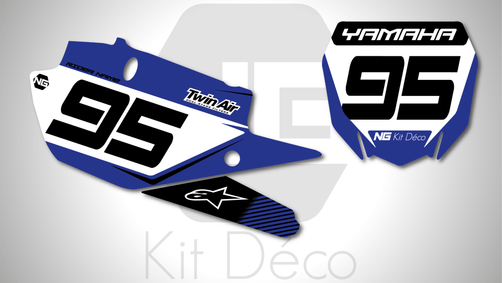 kit déco fond de plaque numéros yamaha 65 85 125 250 450 yz yzf 2021 motocross ng kit déco fond de plaque numéro stripe séries 2020 decals stickers graphics autocollant