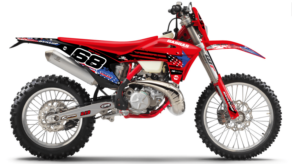 kit déco GASGAS EC ecf 125 200 250 300 350 450 2022 ng kit déco usa séries decals stickers autocollant montage