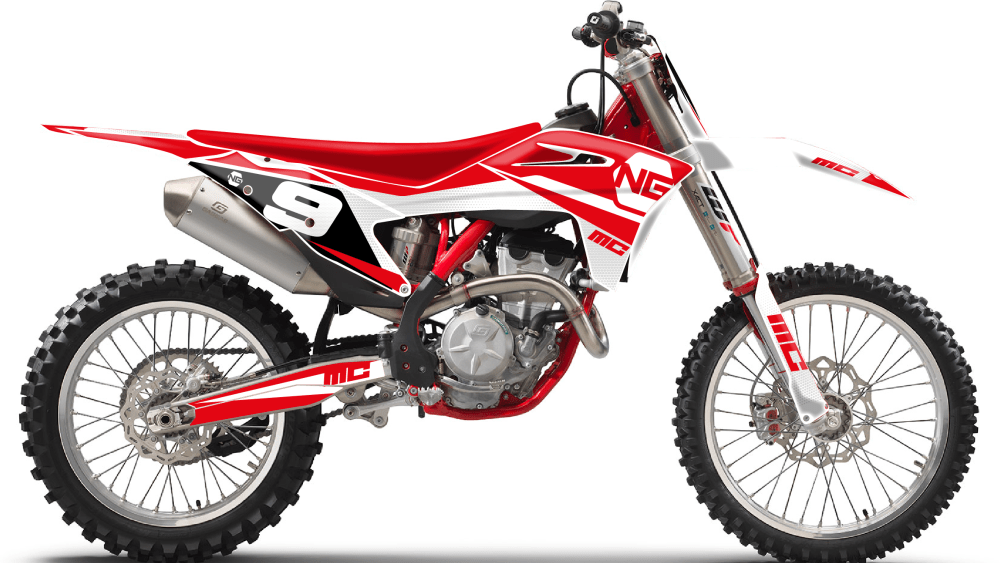 kit déco gasgas 50 65 85 125 250 450 mc mcf 2021 motocross ng kit déco spike séries decals stickers graphics autocollant rouge blanc montage