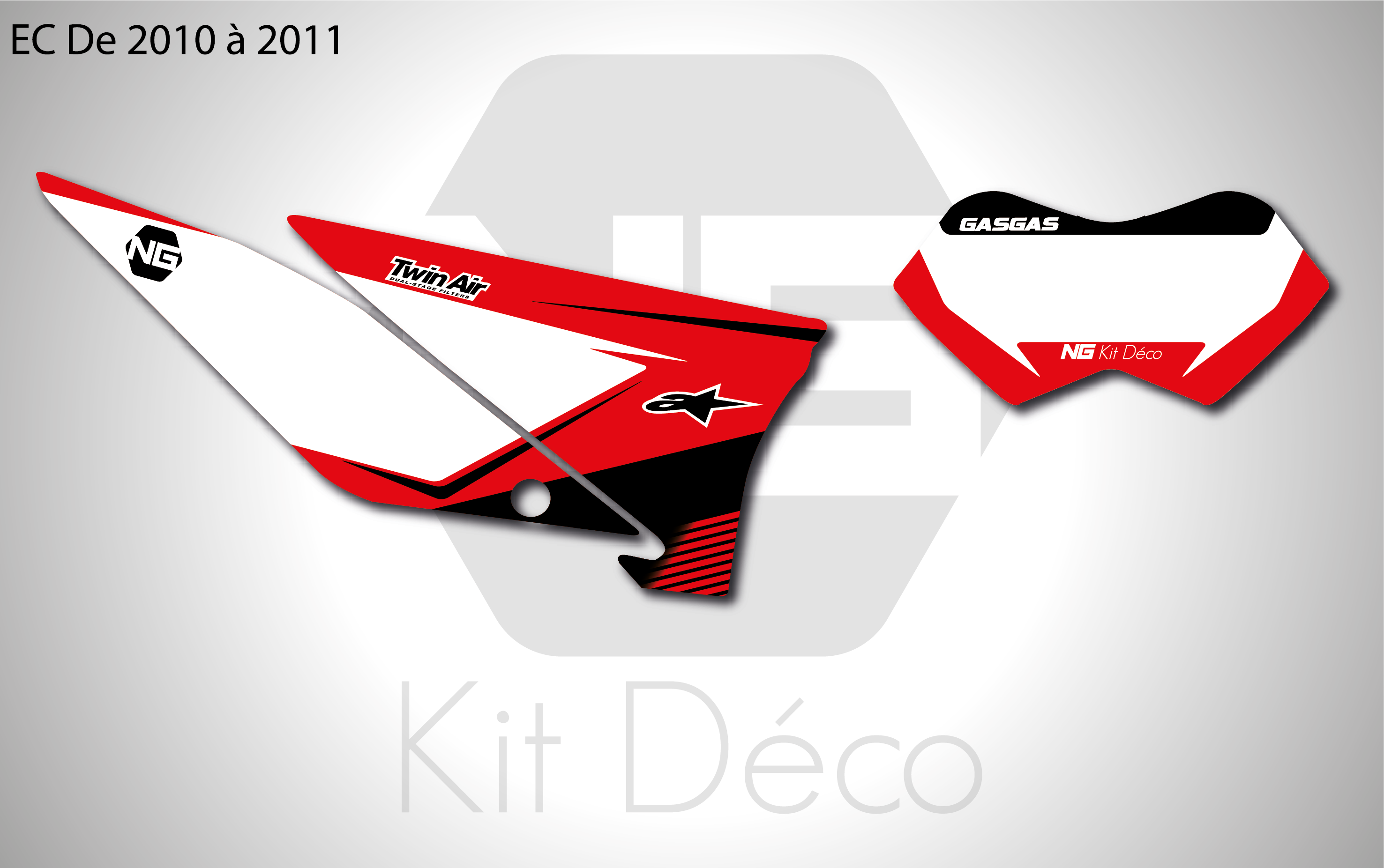 kit déco fond de plaque numéro gasgas ec 2010 2011 ng stripe séries 2020 decals stickers graphics autocollant_Plan de travail 1
