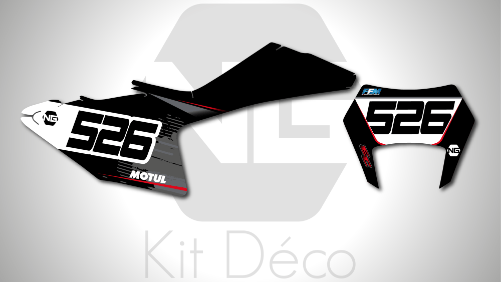 kit déco fond de plaques numéros gasgas 125 250 300 350 450 500 ec ecf 2024 2025 2026 2027 enduro ng abstrac series décals stickers graphics autocollant adhesifs