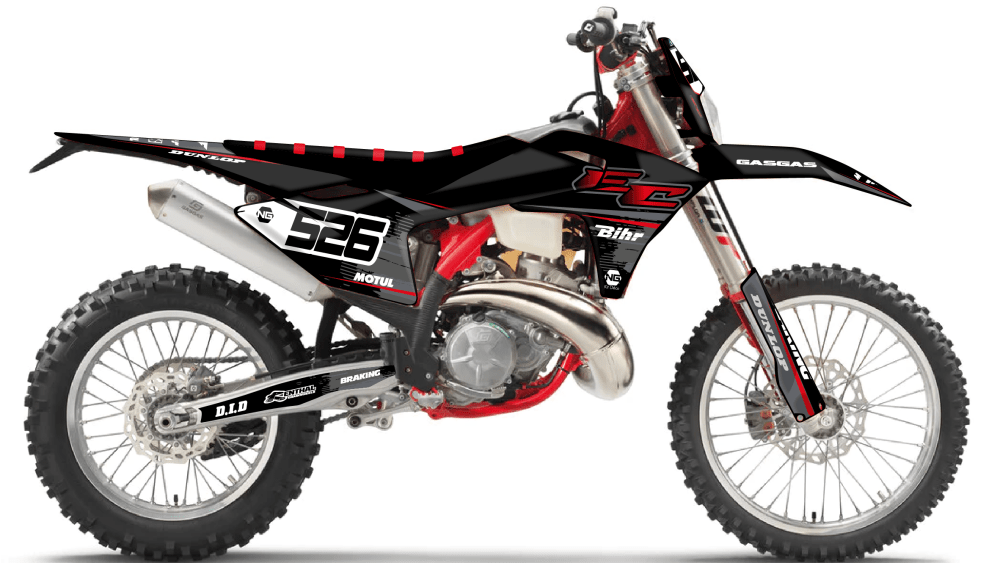 kit déco gasgas 125 250 300 350 450 500 ec ecf 2024 2025 2026 2027 enduro ng abstrac series décals stickers graphics autocollant adhesifs viusel