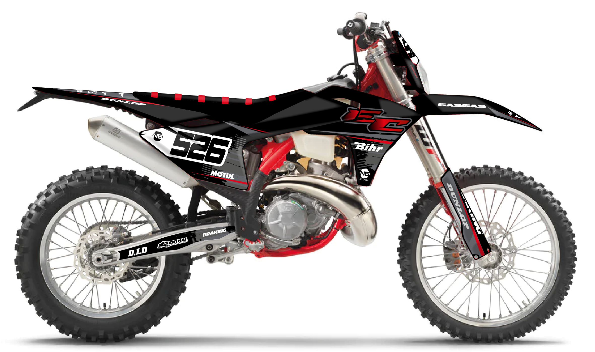 kit déco gasgas 125 250 300 350 450 500 ec ecf 2024 2025 2026 2027 enduro ng abstrac series décals stickers graphics autocollant adhesifs viusel