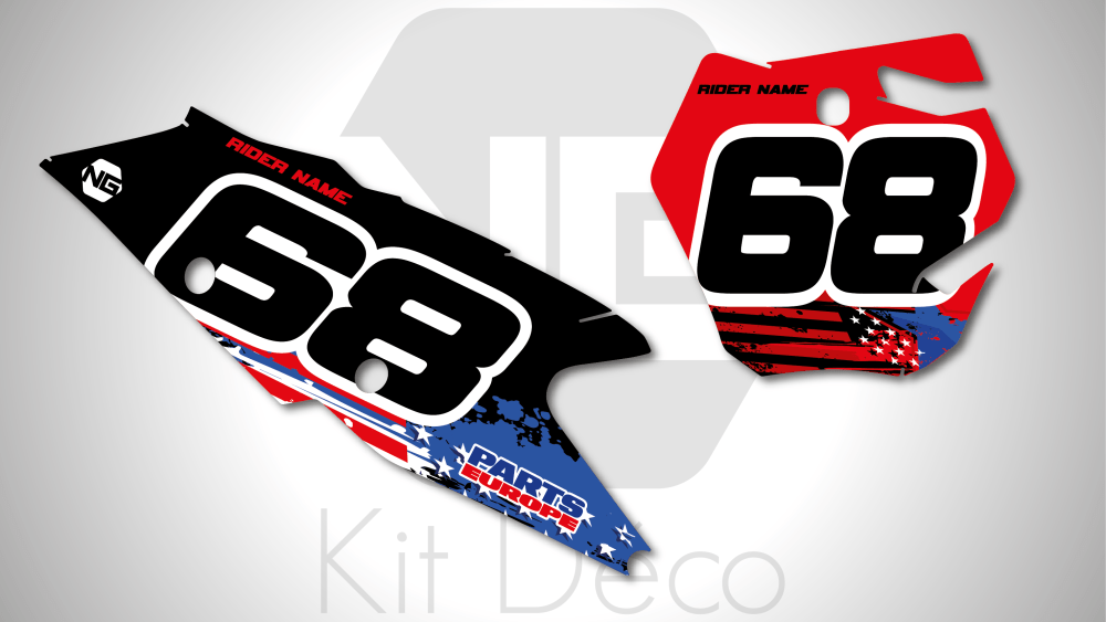 kit déco gasgas 50 65 85 125 250 350 450 mc mcf 2021 motocross decals stickers graphics autocollant ng kit déco fond de plaque numéro usa 2020