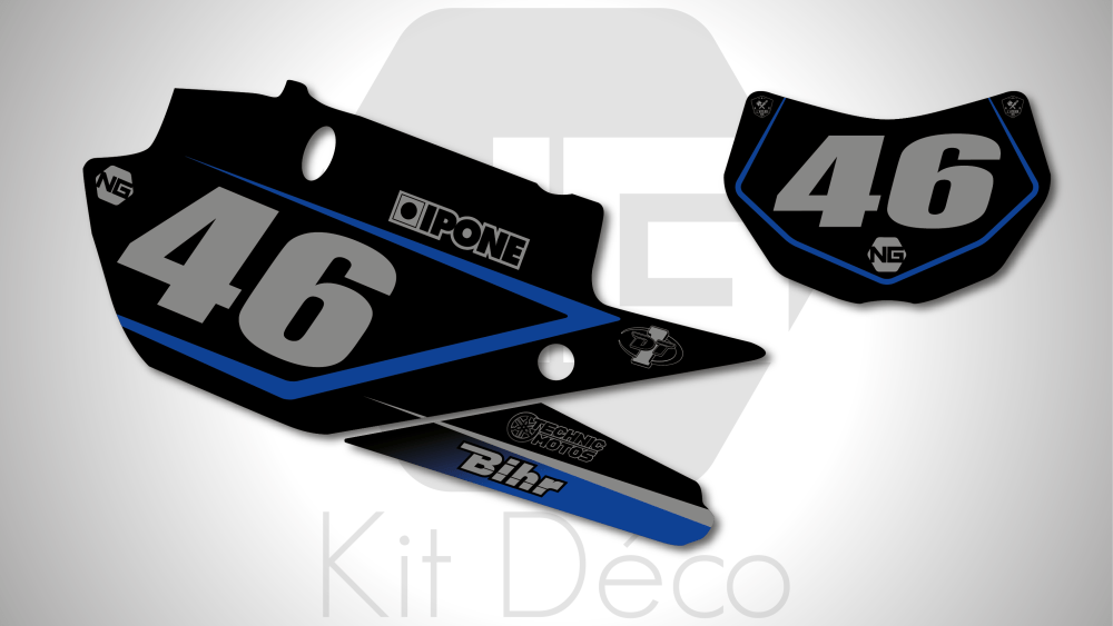 kit déco Yamaha wr wrf 125 250 450 2021 ng kit déco fond de plaque numéro decals stickers l'atelier 46 2020 autocollant