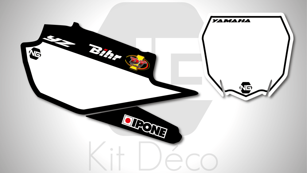 kit déco yamaha 65 85 125 250 450 yz yzf 2021 65 th anniversary l'atelier 46 fond de plaque numéro ng kit déco 2020 decals stickers graphics autocollant