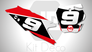 kit fond de plaque numéro gasgas 50 65 85 125 250 350 450 mc mcf 2021 motocross ng kit déco decals stickers graphics autocollant rouge blanc