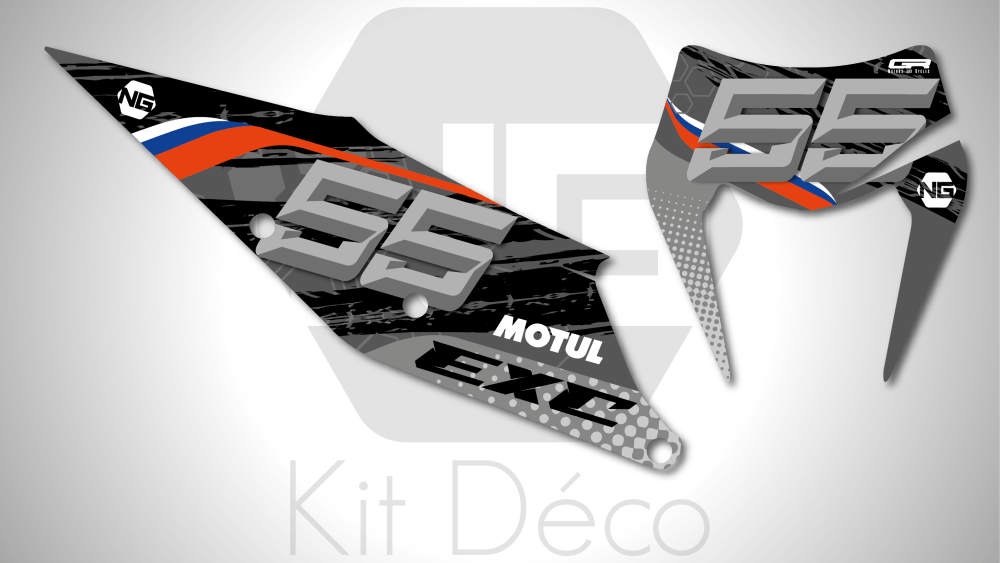 kit déco fond de plaque numéro KTM tpi exc excf xc xcf 125 250 300 350 450 500 enduro 2021 ng kit déco trash séries 2020 decals stickers autocollant