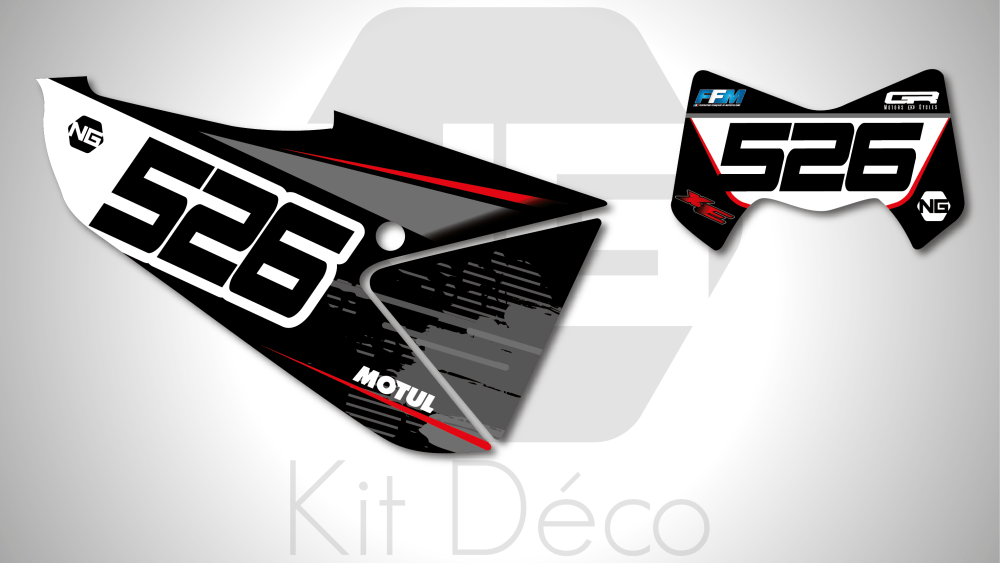 kit déco fond de plaque fantic 125 250 450 xe xef 2022 ng kit déco decals stickers graphics autocollant