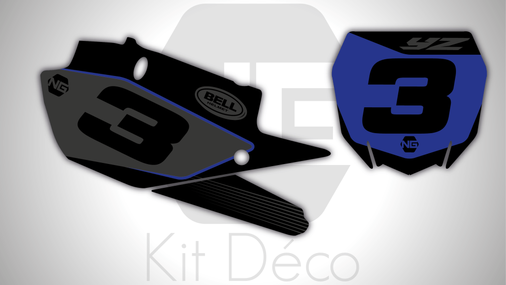 kit déco fond de plaque nuémro yamaha 65 85 125 250 450 yz yzf 2021 ng kit déco sb séries decals stickers autocollant graphics