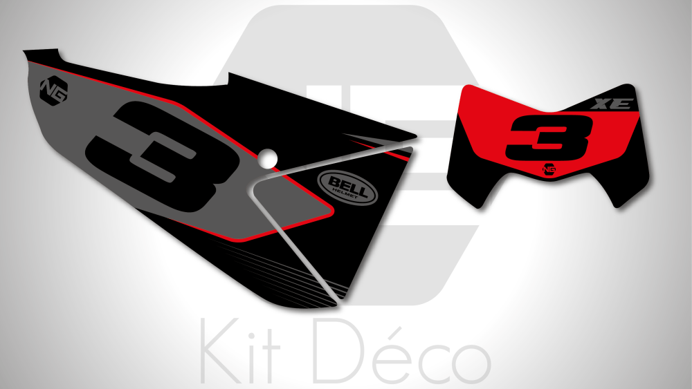 kit déco fond de plaque numéro fantic 125 250 450 xe xef 2022 ng kit déco sb series decals stickers graphics autocollant