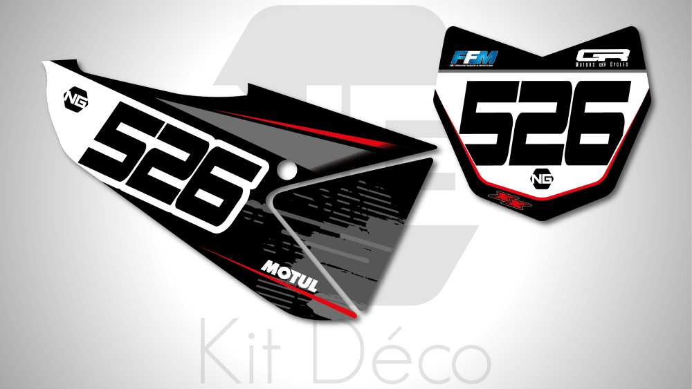 kit déco fond de plaque numéro fantic 125 250 450 xxf xx 2022 motocross ng kit déco abstrac séries 2021 ng kit déco decals stickers graphics autocollant